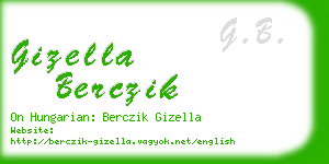 gizella berczik business card